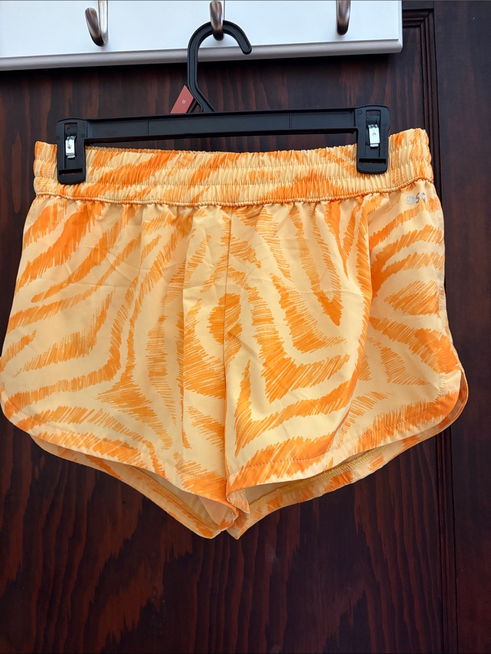 DSG Orange Zebra-Print Athletic Shorts